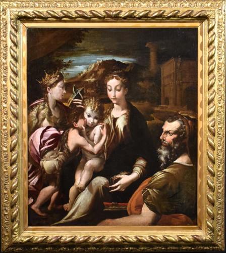 La Vierge à l'Enfant, s. Jean-Baptiste, s. Catherine et s. Zacharie - fin XVIe siècle